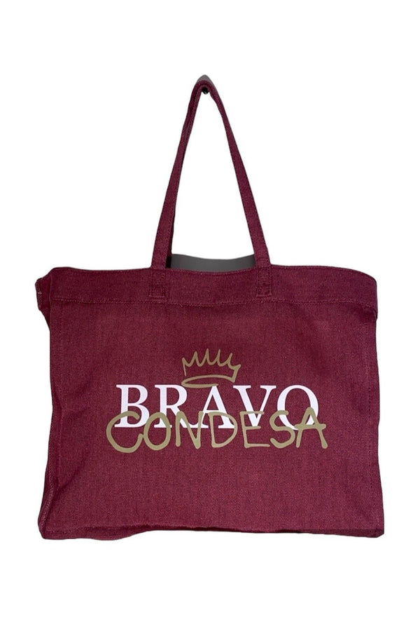 Bolso tote BRAVOCONDESA granate