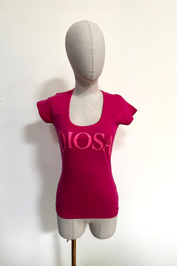 CAMISETA DIOSA FRAMBUESA MANGA CORTA