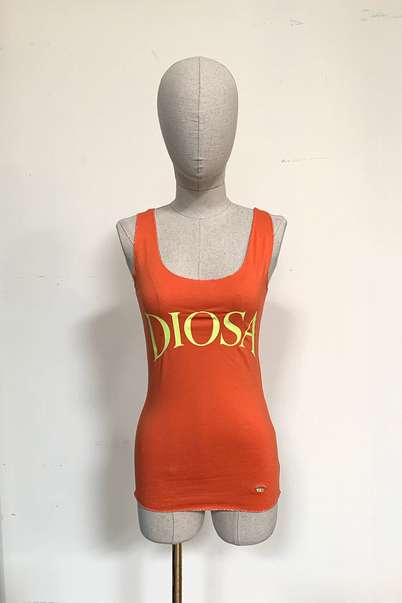 CAMISETA BRILLOS NARANJA TARA