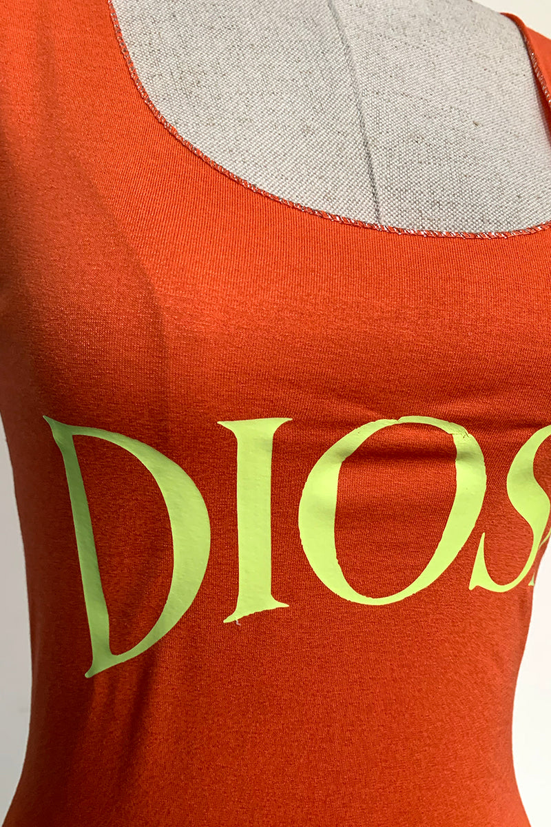 CAMISETA BRILLOS NARANJA TARA
