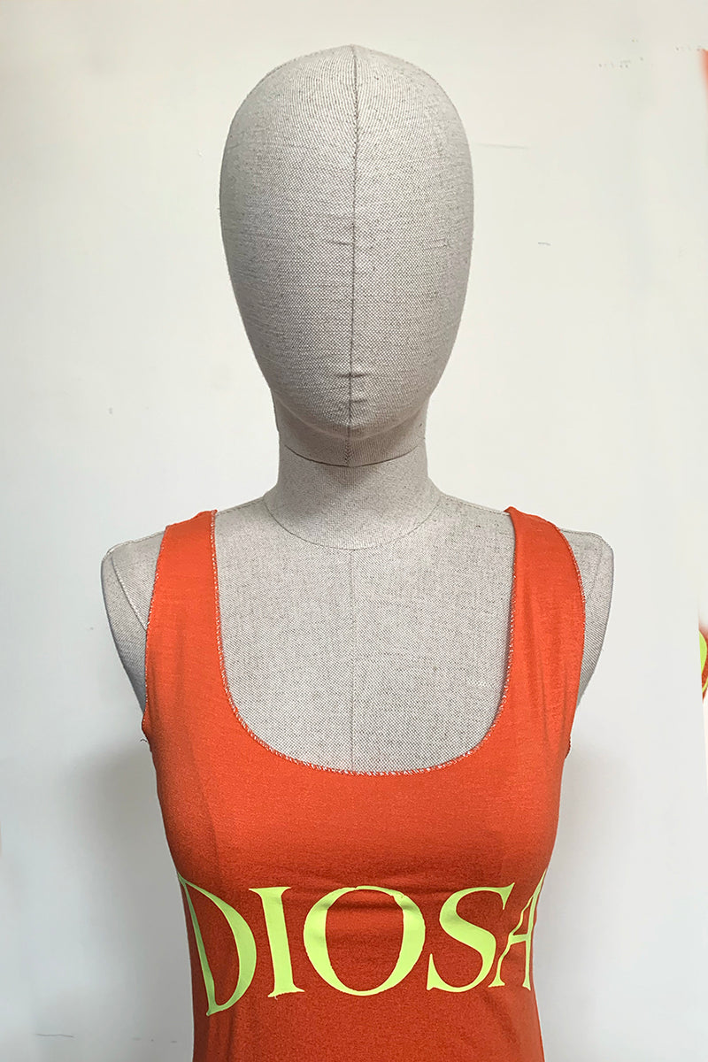 CAMISETA BRILLOS NARANJA TARA