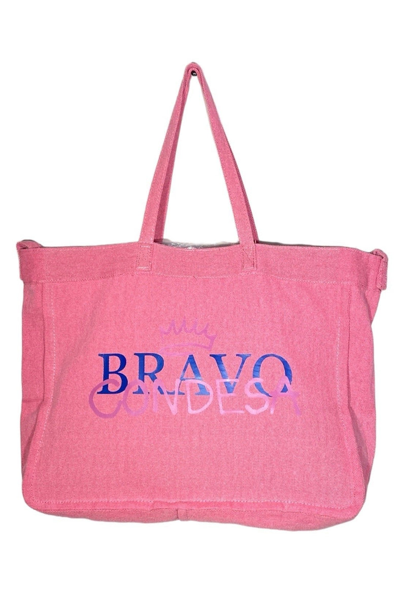 Bolso tote BRAVOCONDESA rosa salmón