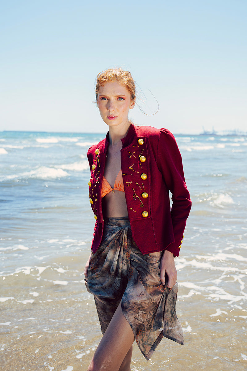 Chaqueta IMPERDIBLE burdeos
