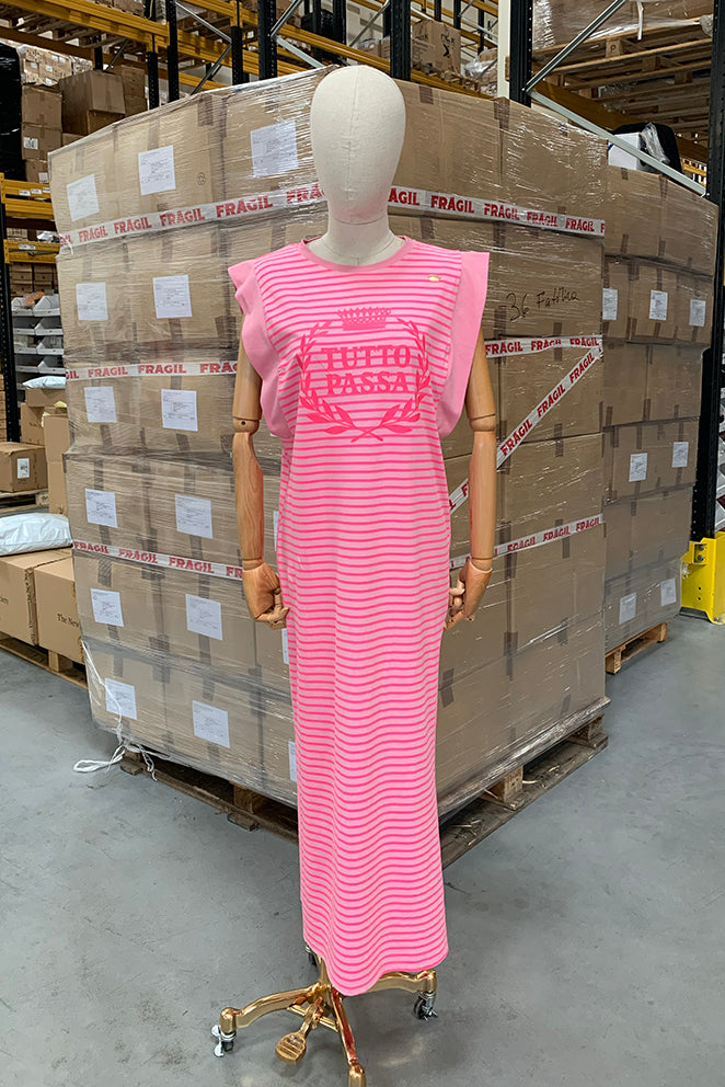 Vestido Rayas rosas Tutto Passa