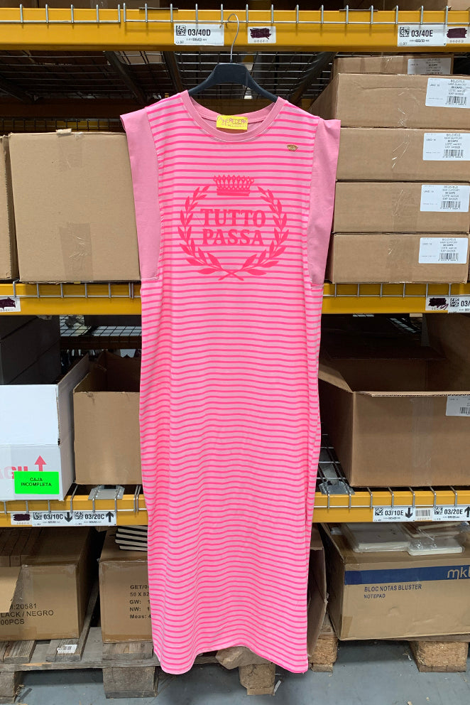 Vestido Rayas rosas Tutto Passa