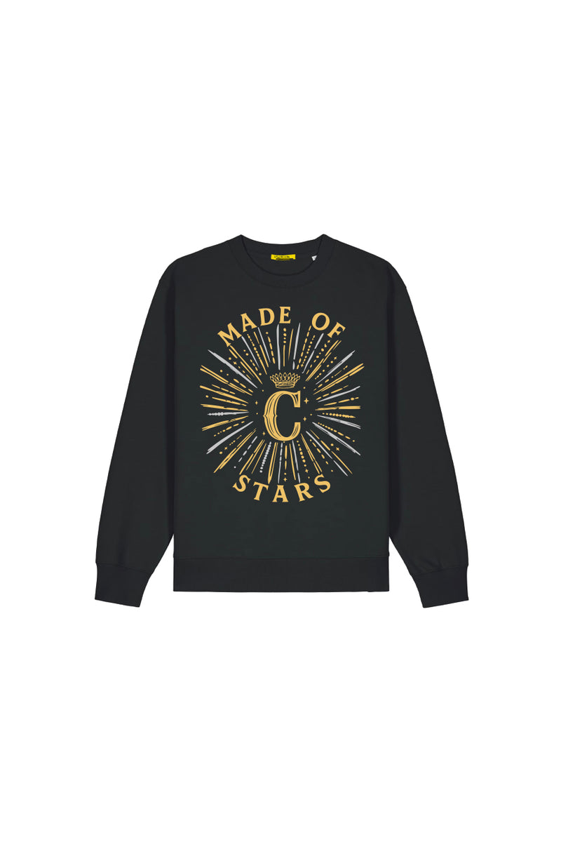 SUDADERA NEGRA STARS