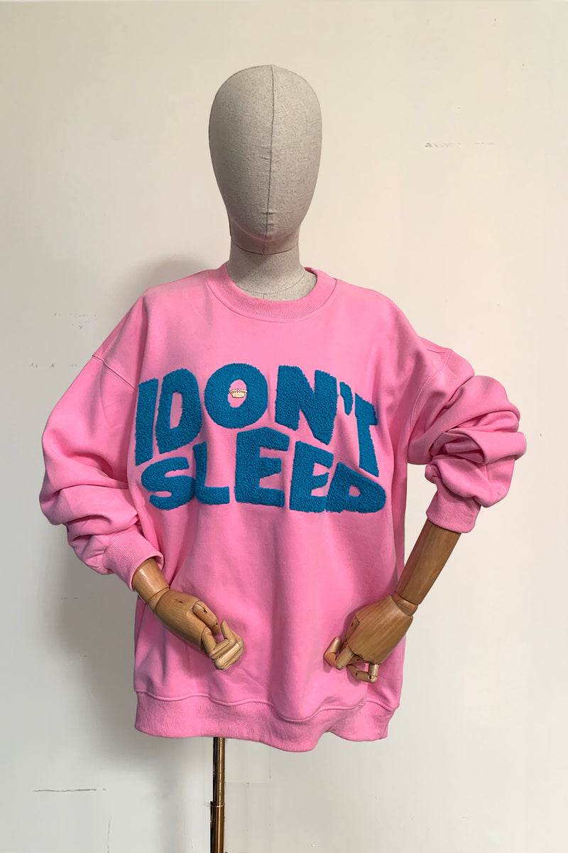 SUDADERA I DONT SLEEP ROSA