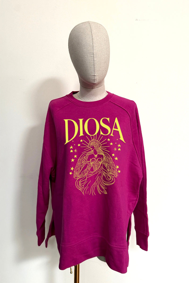 SUDADERA DIOSA ENTERO FRAMBUESA