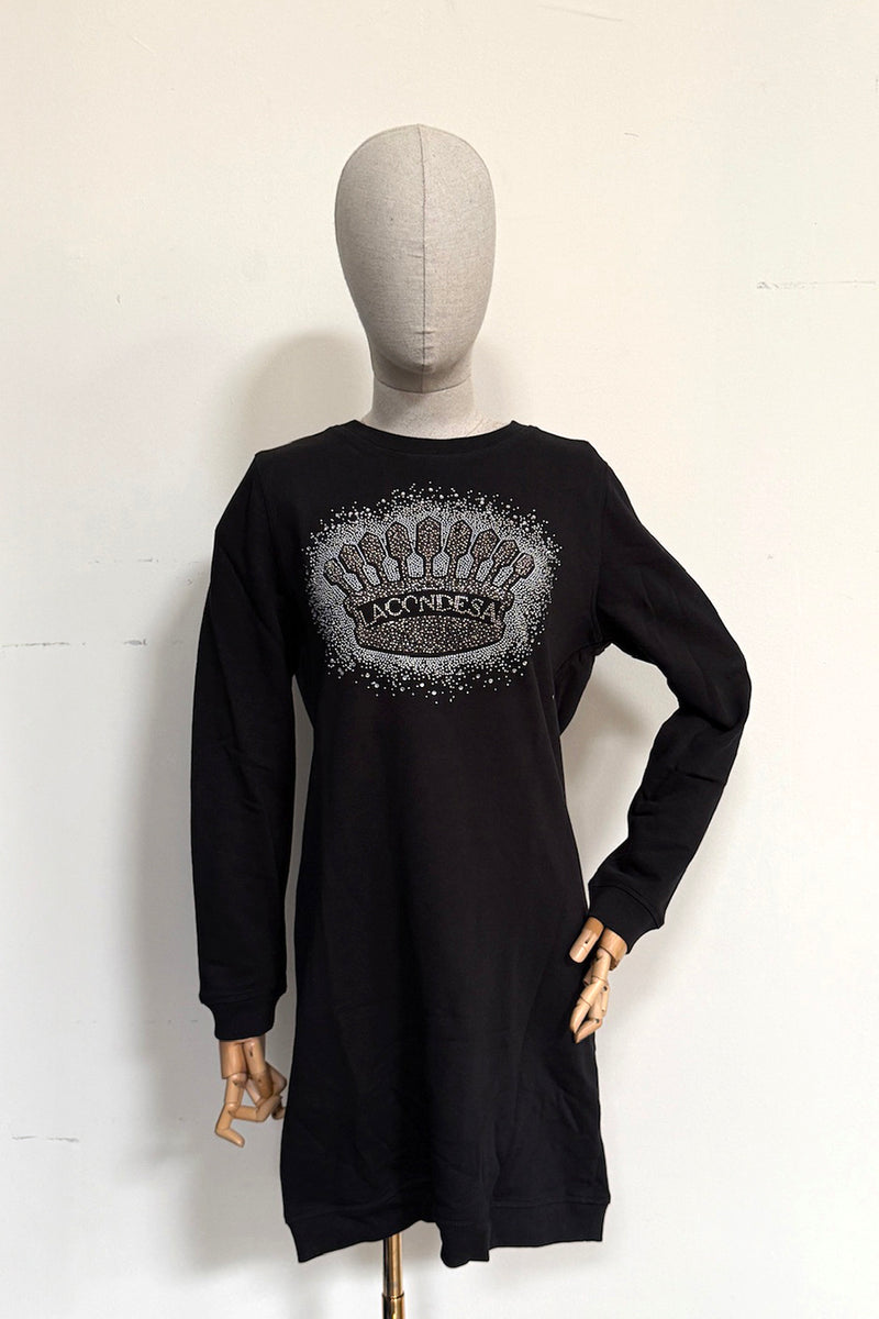 VESTIDO SUDADERA SELLO STRASS
