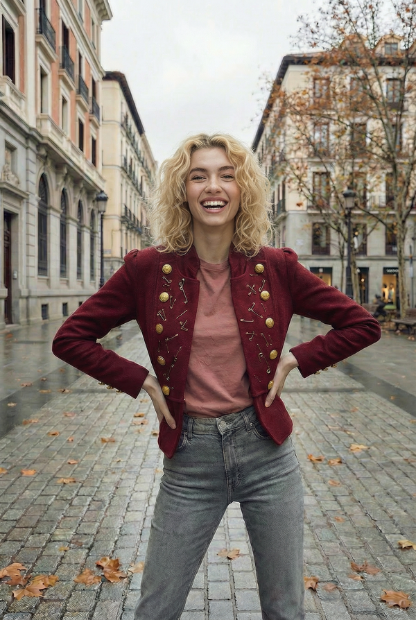 Chaqueta IMPERDIBLE burdeos