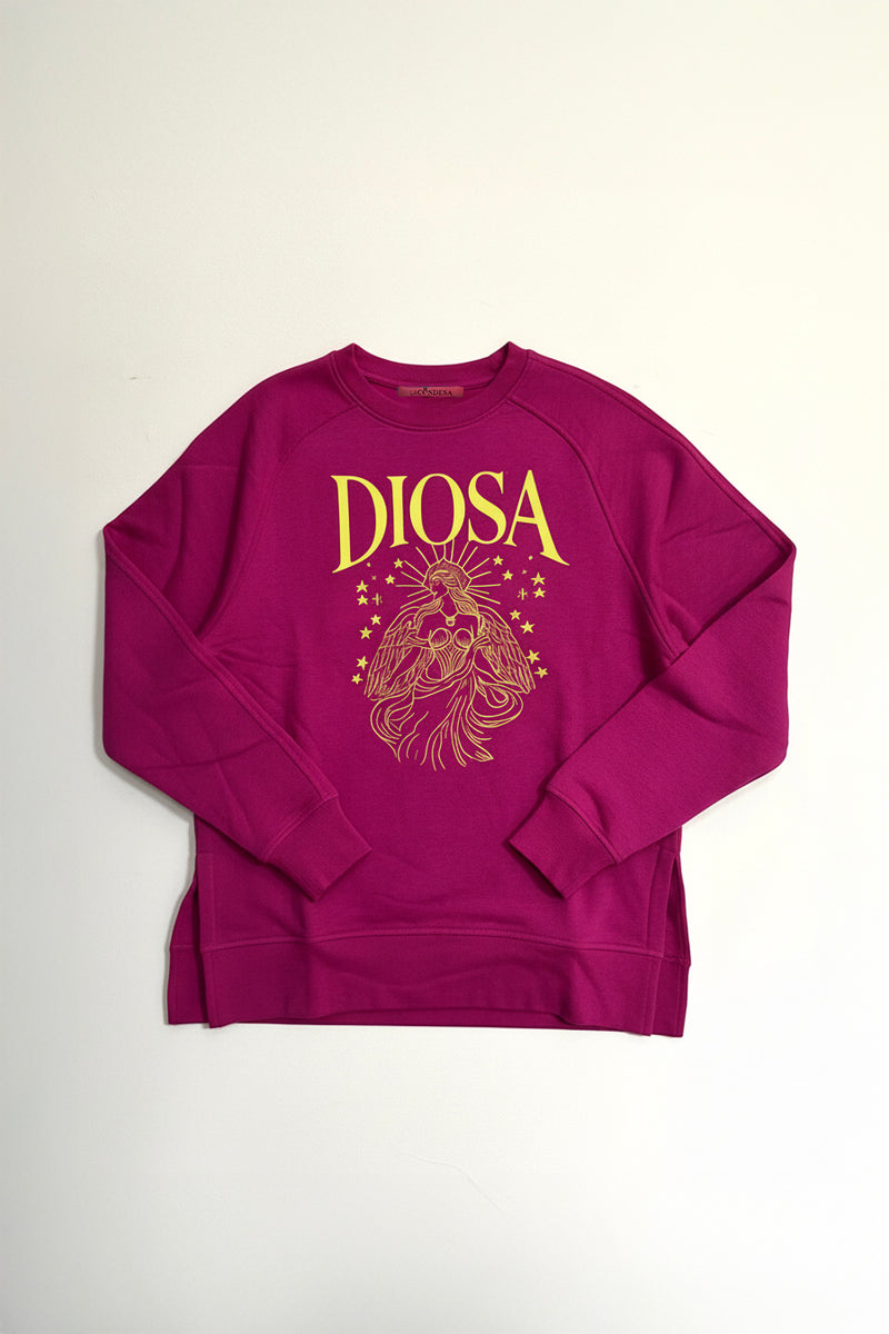 SUDADERA DIOSA ENTERO FRAMBUESA