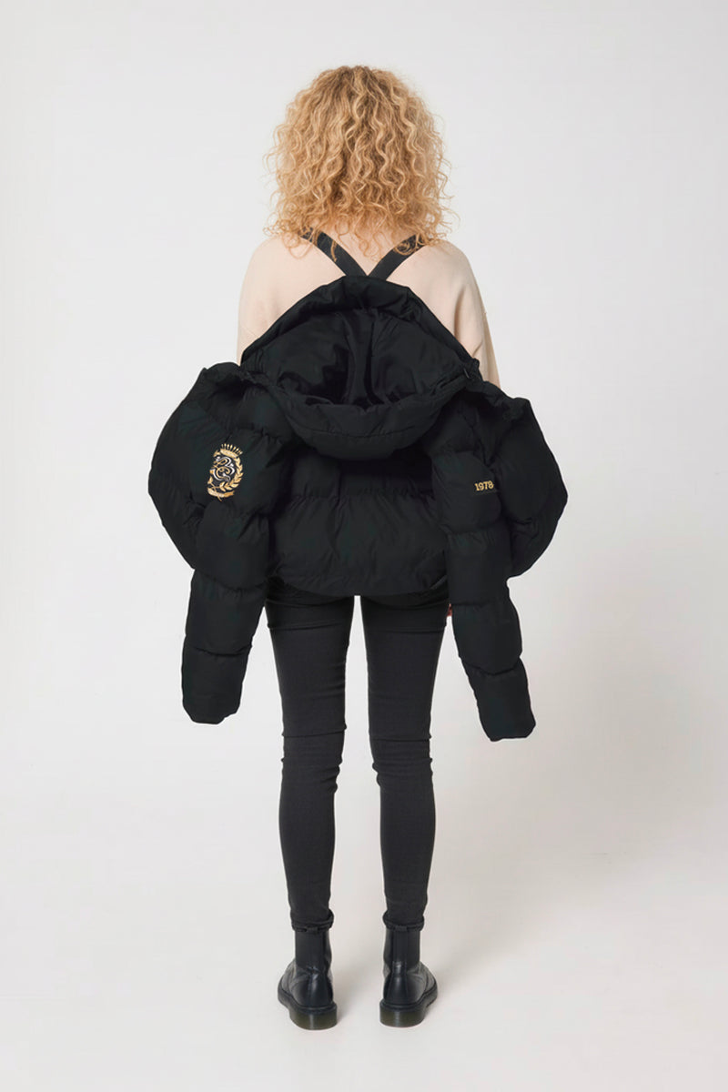 ABRIGO PLUMAS HEREDERA NEGRO