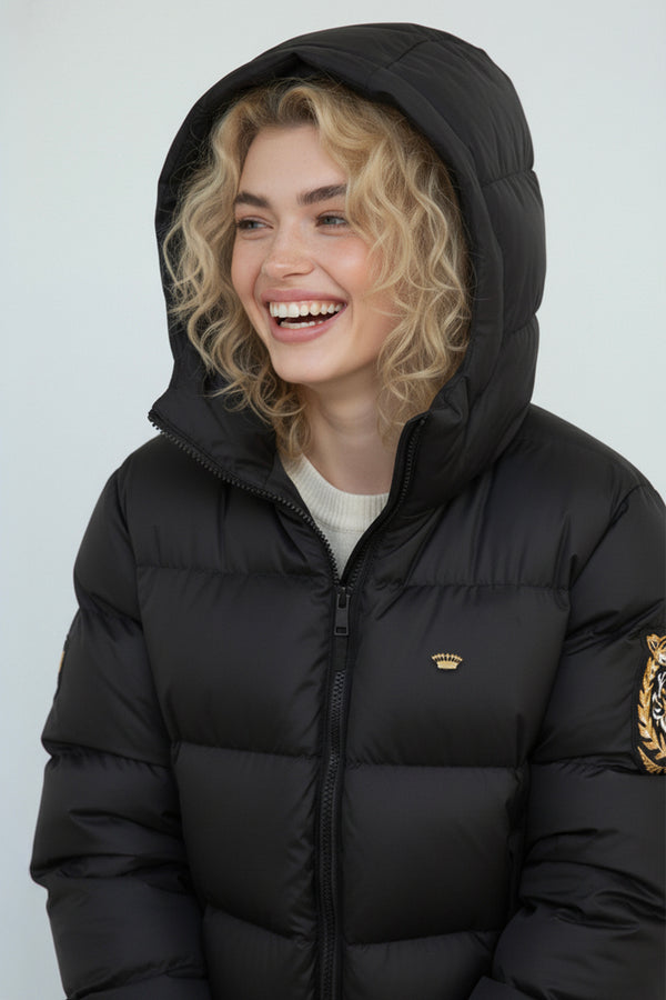 ABRIGO PLUMAS HEREDERA NEGRO