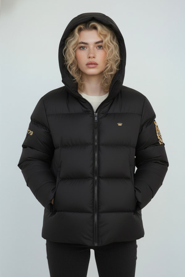ABRIGO PLUMAS HEREDERA NEGRO