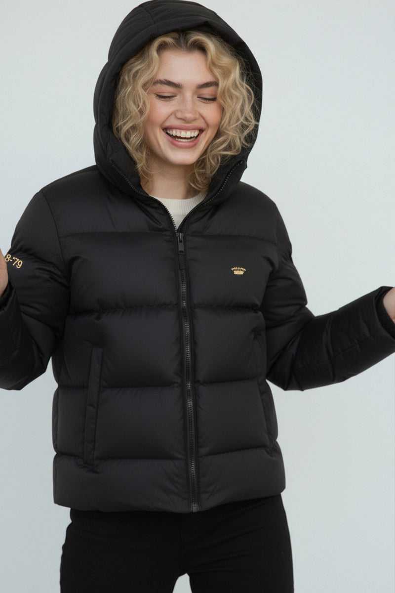 ABRIGO PLUMAS HEREDERA NEGRO