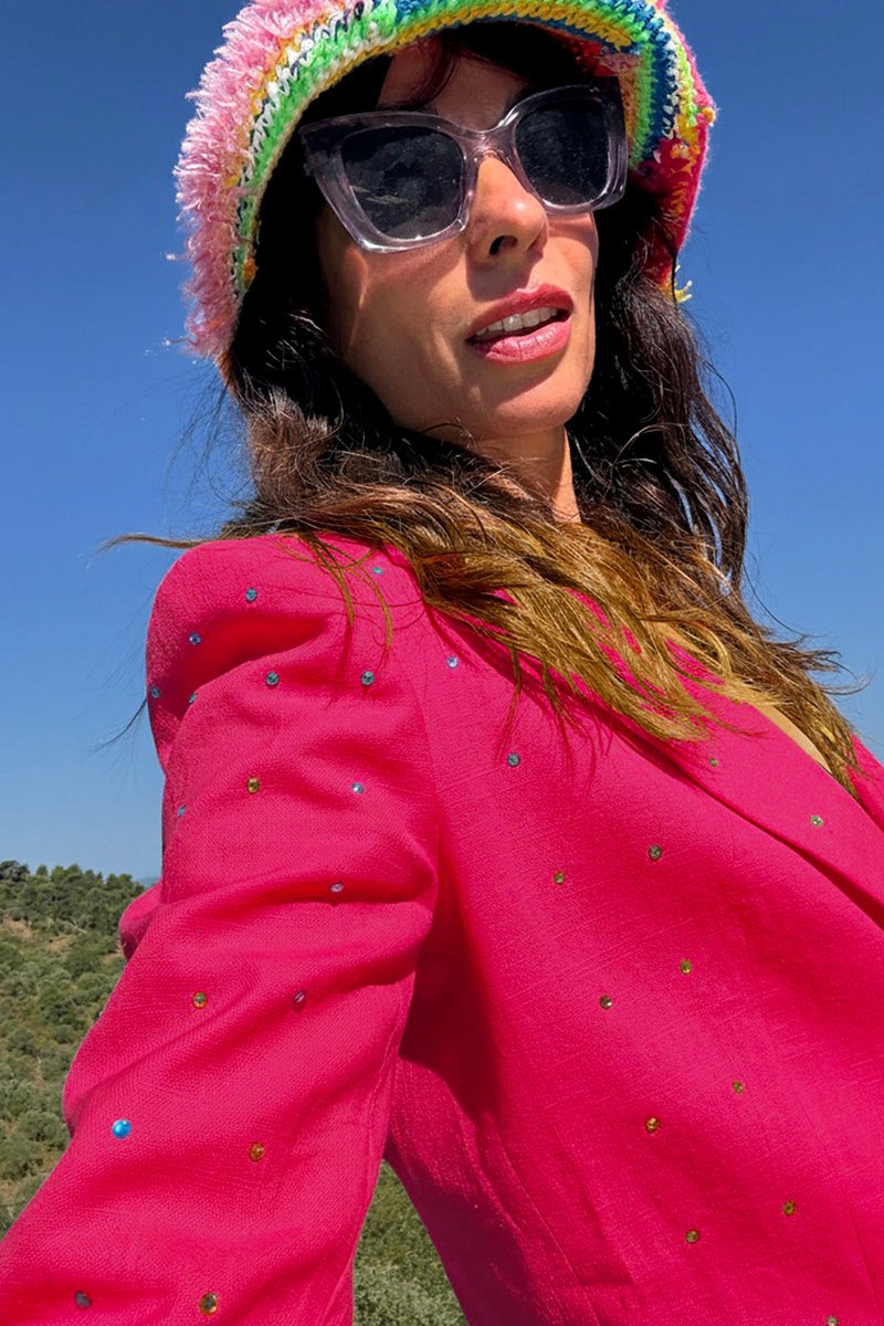 Chaqueta BRILLANTE fucsia