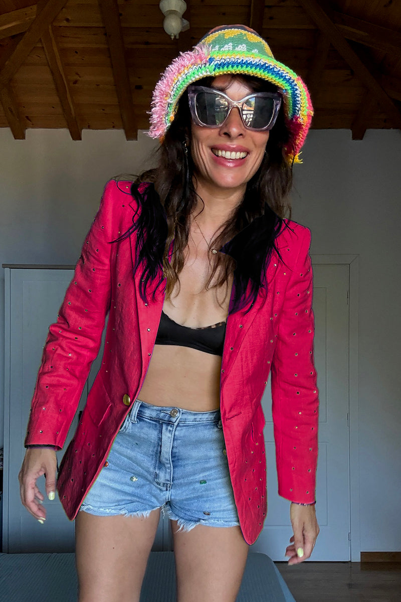 Chaqueta BRILLANTE fucsia