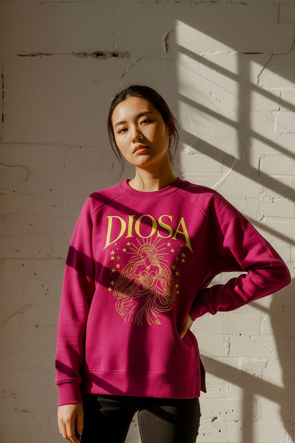 SUDADERA DIOSA ENTERO FRAMBUESA