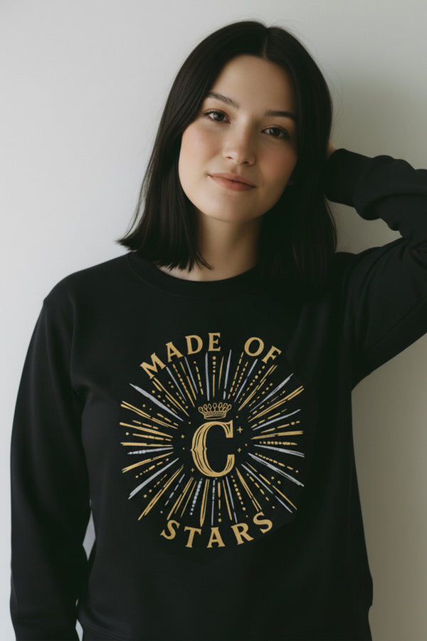 SUDADERA NEGRA STARS