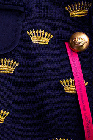 Chaqueta CORTÉS CORONAS azul y oro